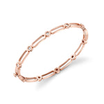 MICHAEL M Fashion Bracelets 14K Rose Gold Connection Hinge Bangle BR360L