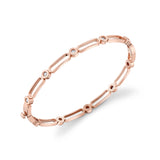 MICHAEL M Fashion Bracelets 14K Rose Gold Connection Hinge Bangle BR360L