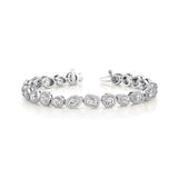 MICHAEL M Fashion Bracelets 14K White Gold Montage Cluster Stud Halo Tennis Bracelet