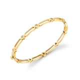 MICHAEL M Fashion Bracelets 14K Yellow Gold Connection Hinge Bangle BR360S