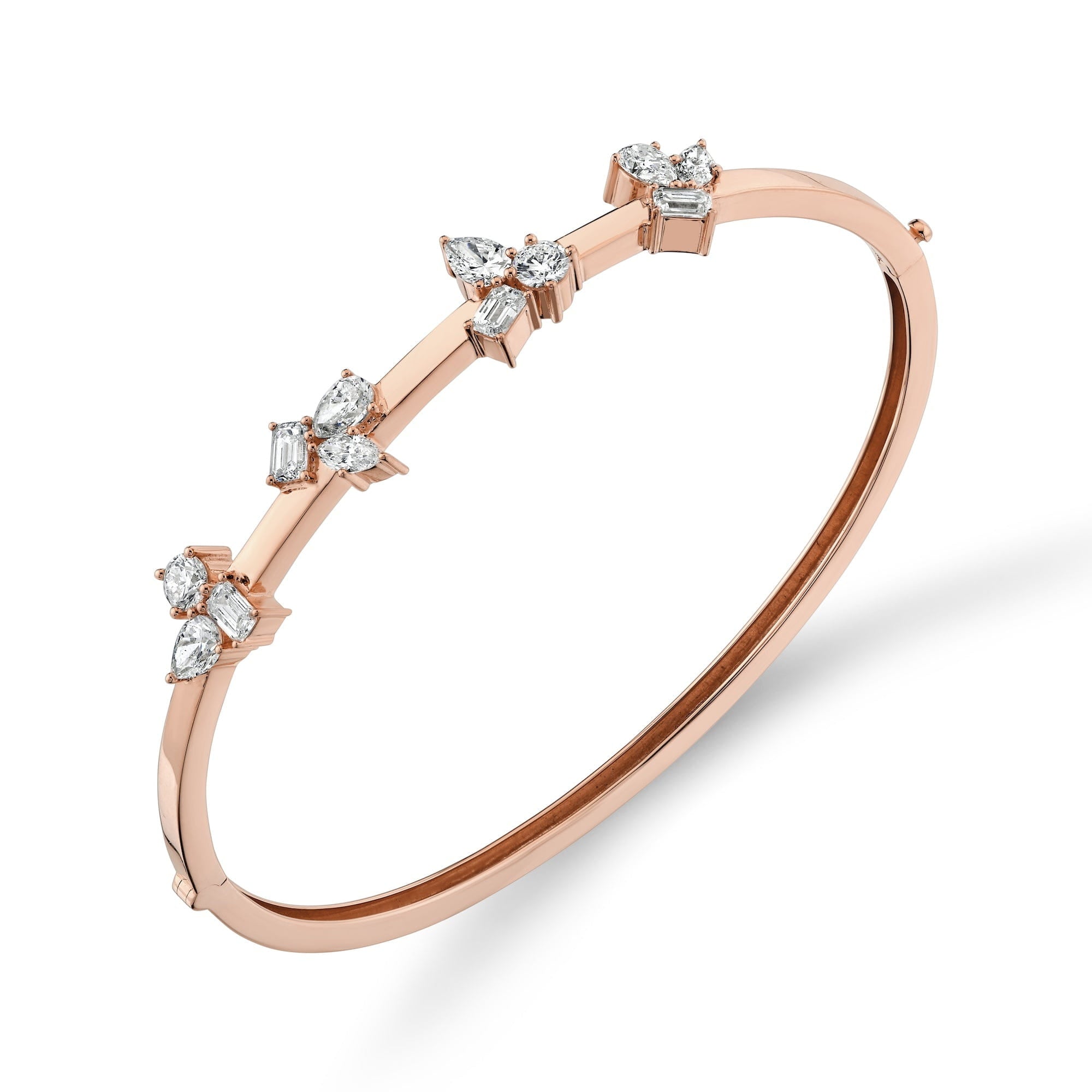 MICHAEL M Fashion Bracelets 18K Rose Gold Montage Cluster Bracelet