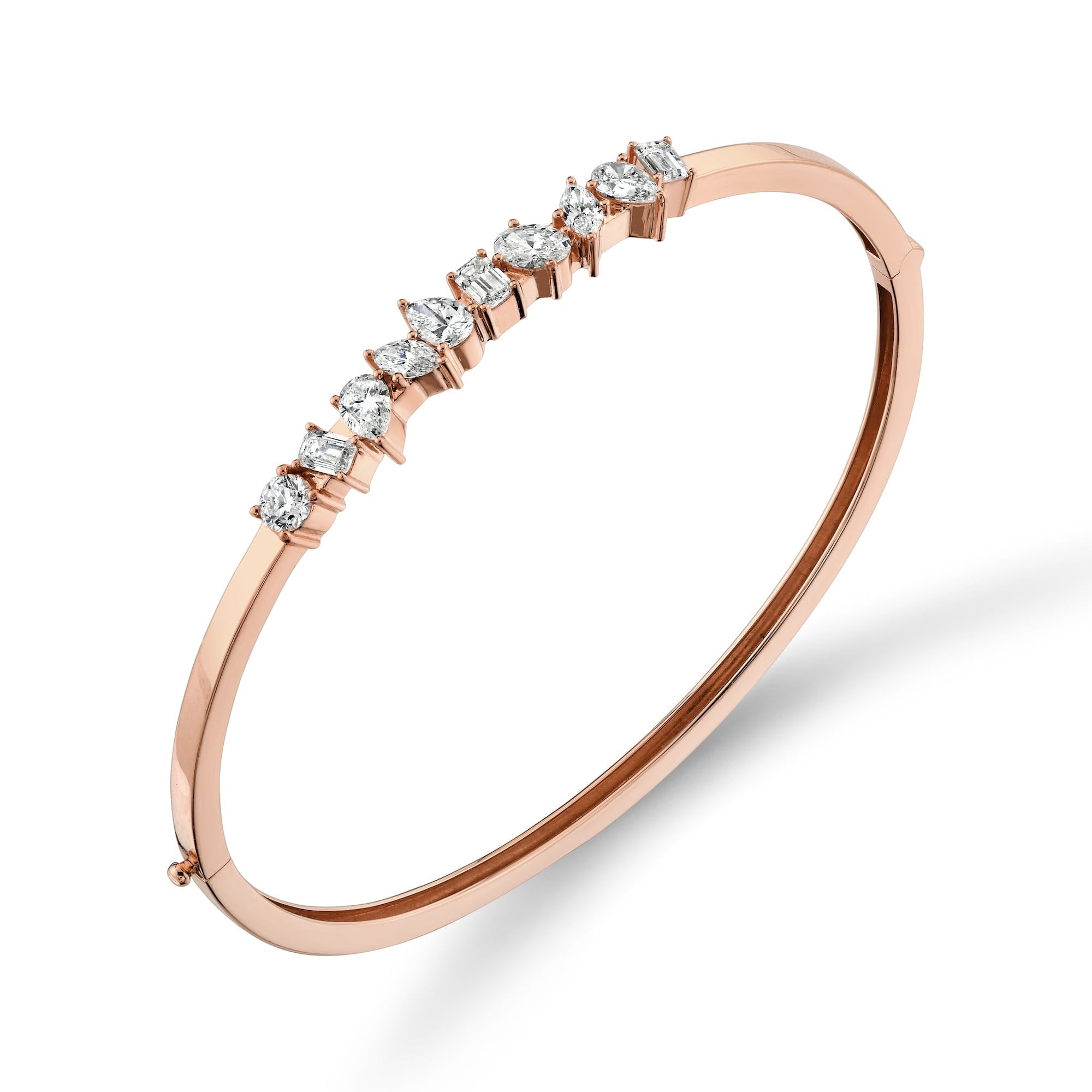 MICHAEL M Fashion Bracelets 18K Rose Gold Montage Top Pave Bracelet