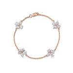 MICHAEL M Fashion Bracelets 18K Rose Gold / Small Montage 4 Cluster Chain Bracelet