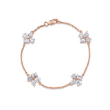 MICHAEL M Fashion Bracelets 18K Rose Gold / Small Montage 4 Cluster Chain Bracelet