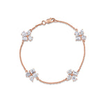 MICHAEL M Fashion Bracelets 18K Rose Gold / Small Montage 4 Cluster Chain Bracelet BR542
