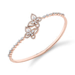 MICHAEL M Fashion Bracelets 18K Rose Gold / Small Montage Butterfly Hinge Cuff BR418S