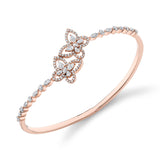 MICHAEL M Fashion Bracelets 18K Rose Gold / Small Montage Butterfly Hinge Cuff BR418S