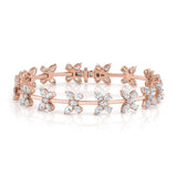 MICHAEL M Fashion Bracelets 18K Rose Gold / Small Montage Butterfly Tennis Bracelet BR561S