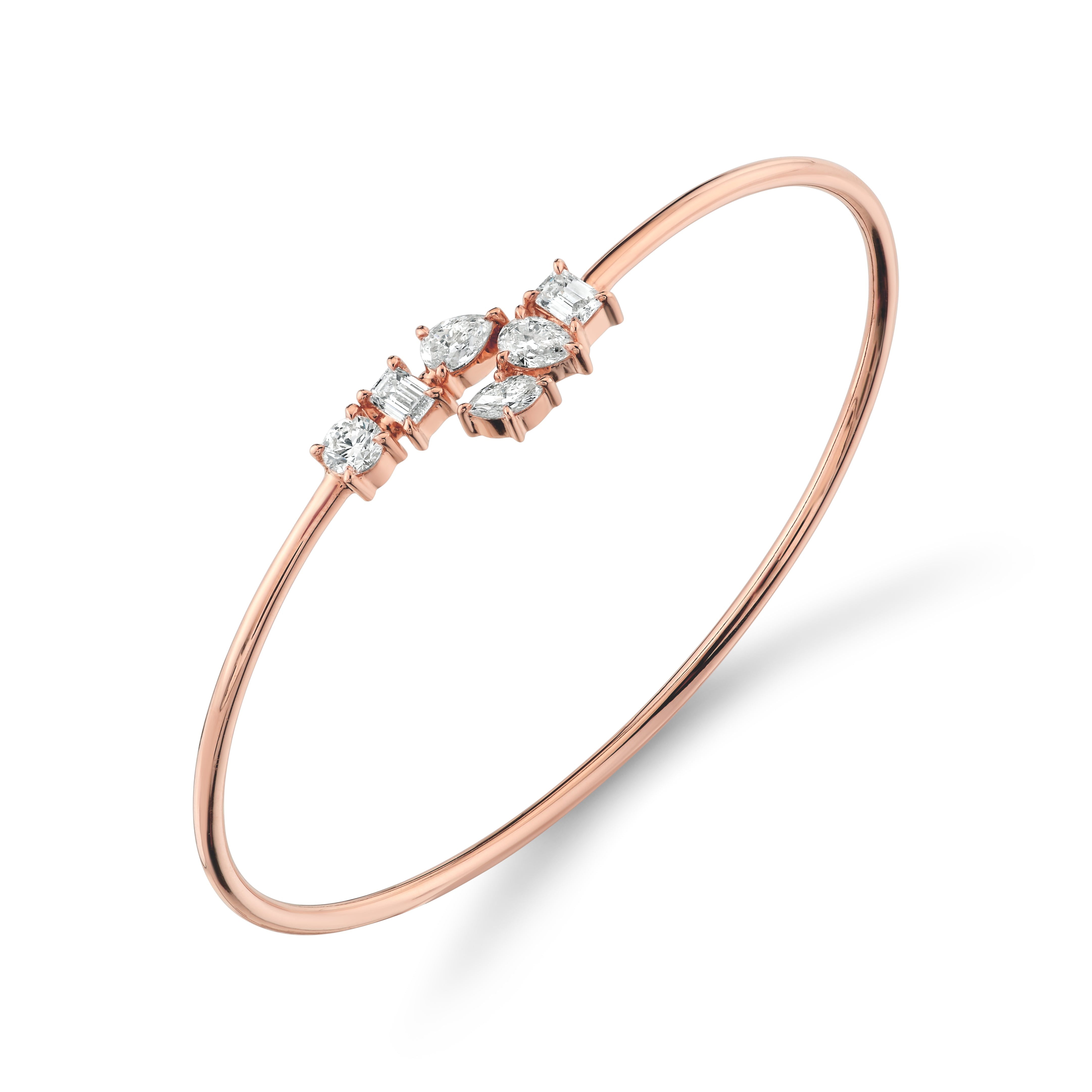 MICHAEL M Fashion Bracelets 18K Rose Gold / Small Montage Bypass Cuff BR411S