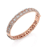 MICHAEL M Fashion Bracelets 18K Rose Gold / Small Montage Luxe Pavé Eternity Bangle Bracelet BR405S-F