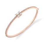 MICHAEL M Fashion Bracelets 18K Rose Gold / Small Montage Single Cluster Bangle