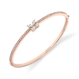 MICHAEL M Fashion Bracelets 18K Rose Gold / Small Montage Single Cluster Bangle