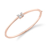 MICHAEL M Fashion Bracelets 18K Rose Gold / Small Montage Single Cluster Bangle BR420S