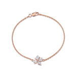 MICHAEL M Fashion Bracelets 18K Rose Gold / Small Montage Single Cluster Chain Bracelet