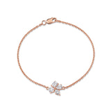 MICHAEL M Fashion Bracelets 18K Rose Gold / Small Montage Single Cluster Chain Bracelet