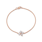 MICHAEL M Fashion Bracelets 18K Rose Gold / Small Montage Single Cluster Chain Bracelet BR541