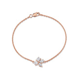 MICHAEL M Fashion Bracelets 18K Rose Gold / Small Montage Single Cluster Chain Bracelet BR541