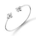 MICHAEL M Fashion Bracelets 18K White Gold Montage Cluster Cuff BR412M