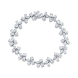MICHAEL M Fashion Bracelets 18K White Gold Montage Cluster Tennis Bracelet