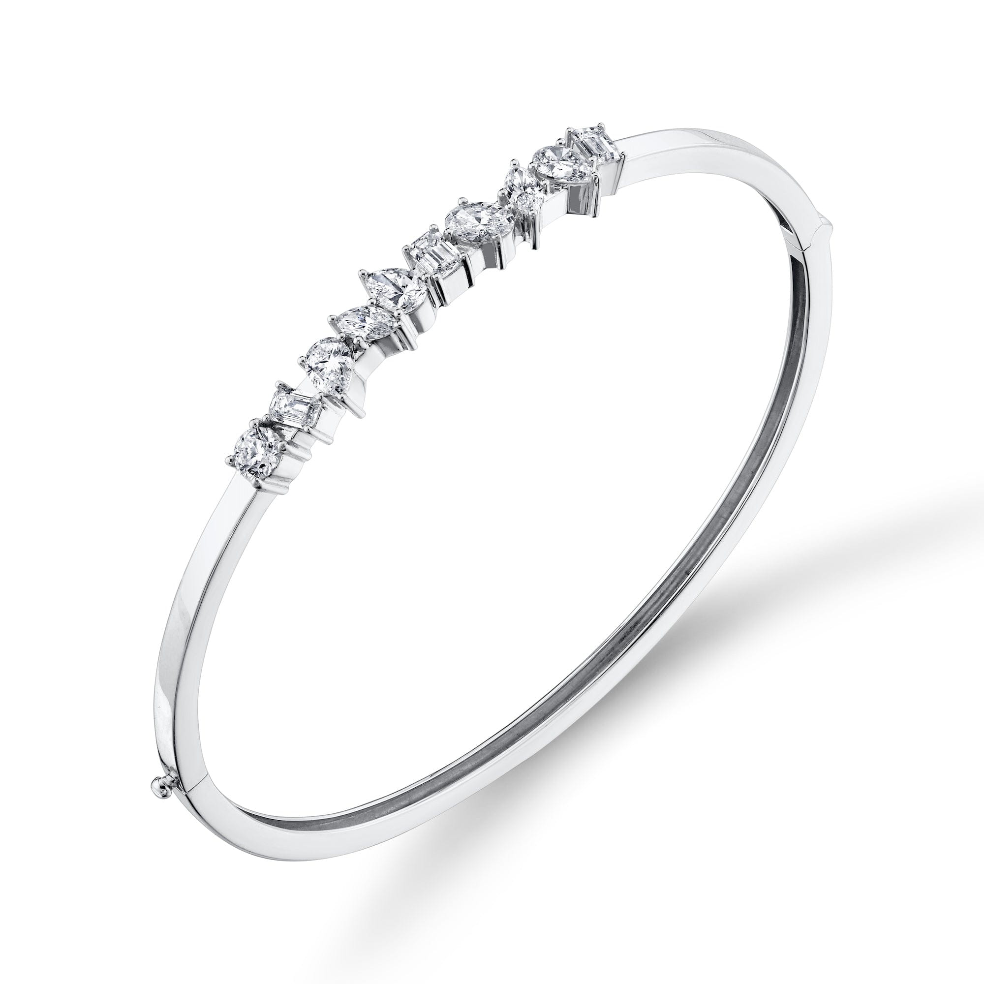 MICHAEL M Fashion Bracelets 18K White Gold Montage Top Pave Bracelet