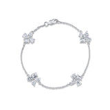 MICHAEL M Fashion Bracelets 18K White Gold / Small Montage 4 Cluster Chain Bracelet