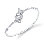 MICHAEL M Fashion Bracelets 18K White Gold / Small Montage Butterfly Hinge Cuff BR418S