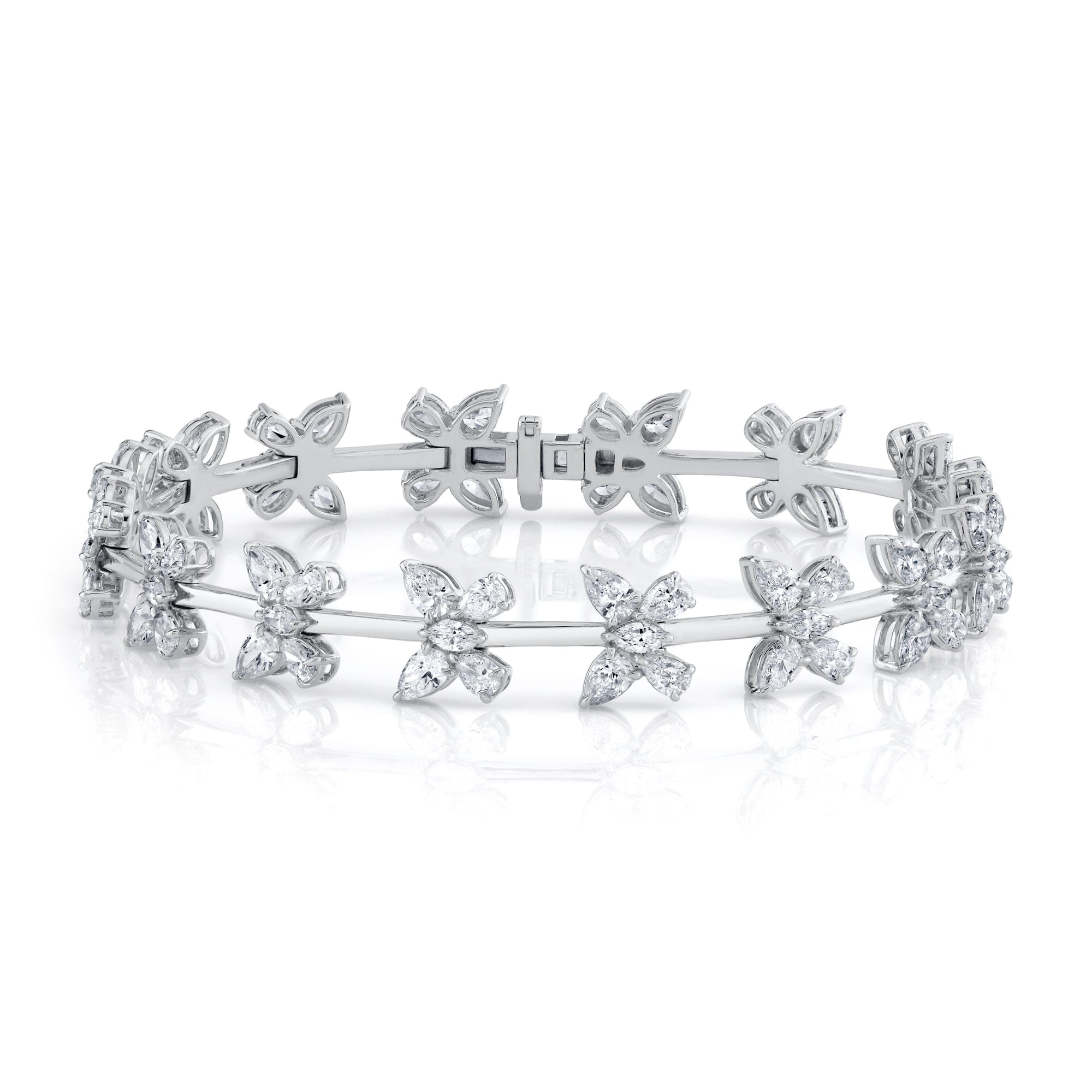 MICHAEL M Fashion Bracelets 18K White Gold / Small Montage Butterfly Tennis Bracelet BR561S