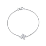 MICHAEL M Fashion Bracelets 18K White Gold / Small Montage Single Cluster Chain Bracelet
