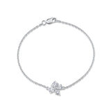 MICHAEL M Fashion Bracelets 18K White Gold / Small Montage Single Cluster Chain Bracelet