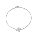 MICHAEL M Fashion Bracelets 18K White Gold / Small Montage Single Cluster Chain Bracelet BR541
