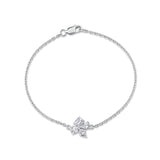 MICHAEL M Fashion Bracelets 18K White Gold / Small Montage Single Cluster Chain Bracelet BR541