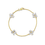 MICHAEL M Fashion Bracelets 18K Yellow Gold / Small Montage 4 Cluster Chain Bracelet BR542