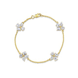 MICHAEL M Fashion Bracelets 18K Yellow Gold / Small Montage 4 Cluster Chain Bracelet BR542