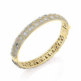 MICHAEL M Fashion Bracelets 18K Yellow Gold / Small Montage Luxe Pavé Eternity Bangle Bracelet BR405S-F