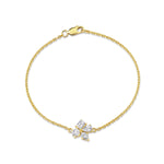 MICHAEL M Fashion Bracelets 18K Yellow Gold / Small Montage Single Cluster Chain Bracelet