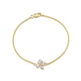 MICHAEL M Fashion Bracelets 18K Yellow Gold / Small Montage Single Cluster Chain Bracelet