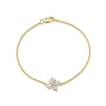 MICHAEL M Fashion Bracelets 18K Yellow Gold / Small Montage Single Cluster Chain Bracelet BR541