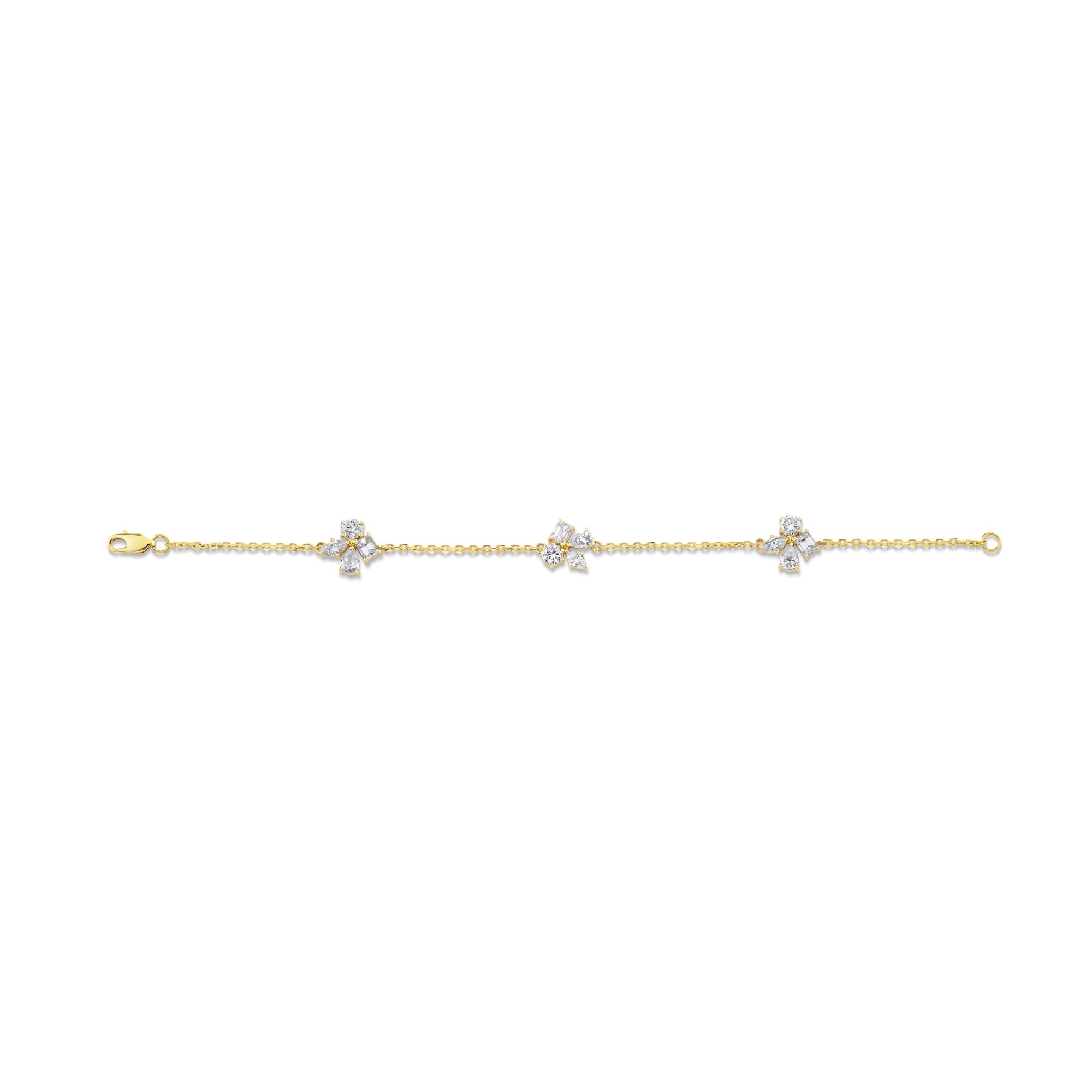 MICHAEL M Fashion Bracelets Montage 3 Cluster Chain Bracelet