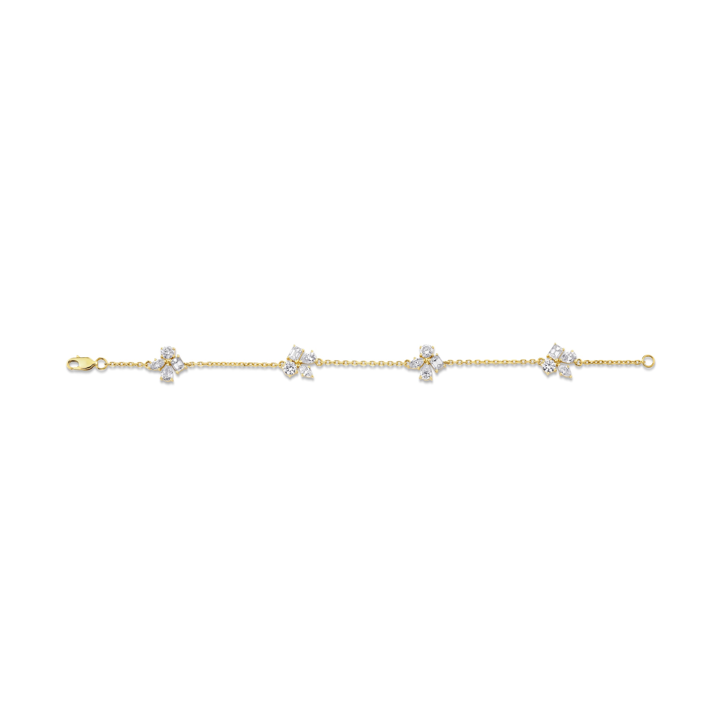 MICHAEL M Fashion Bracelets Montage 4 Cluster Chain Bracelet