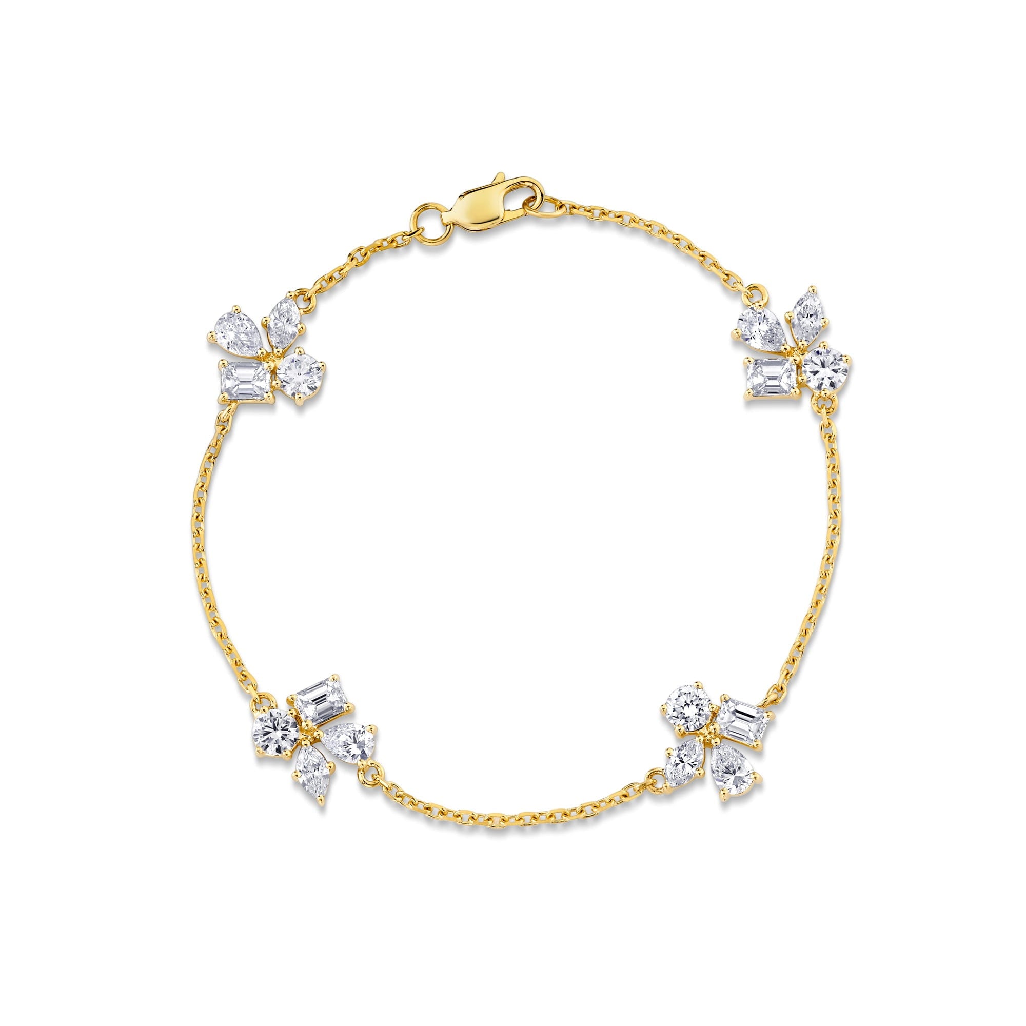 MICHAEL M Fashion Bracelets Montage 4 Cluster Chain Bracelet