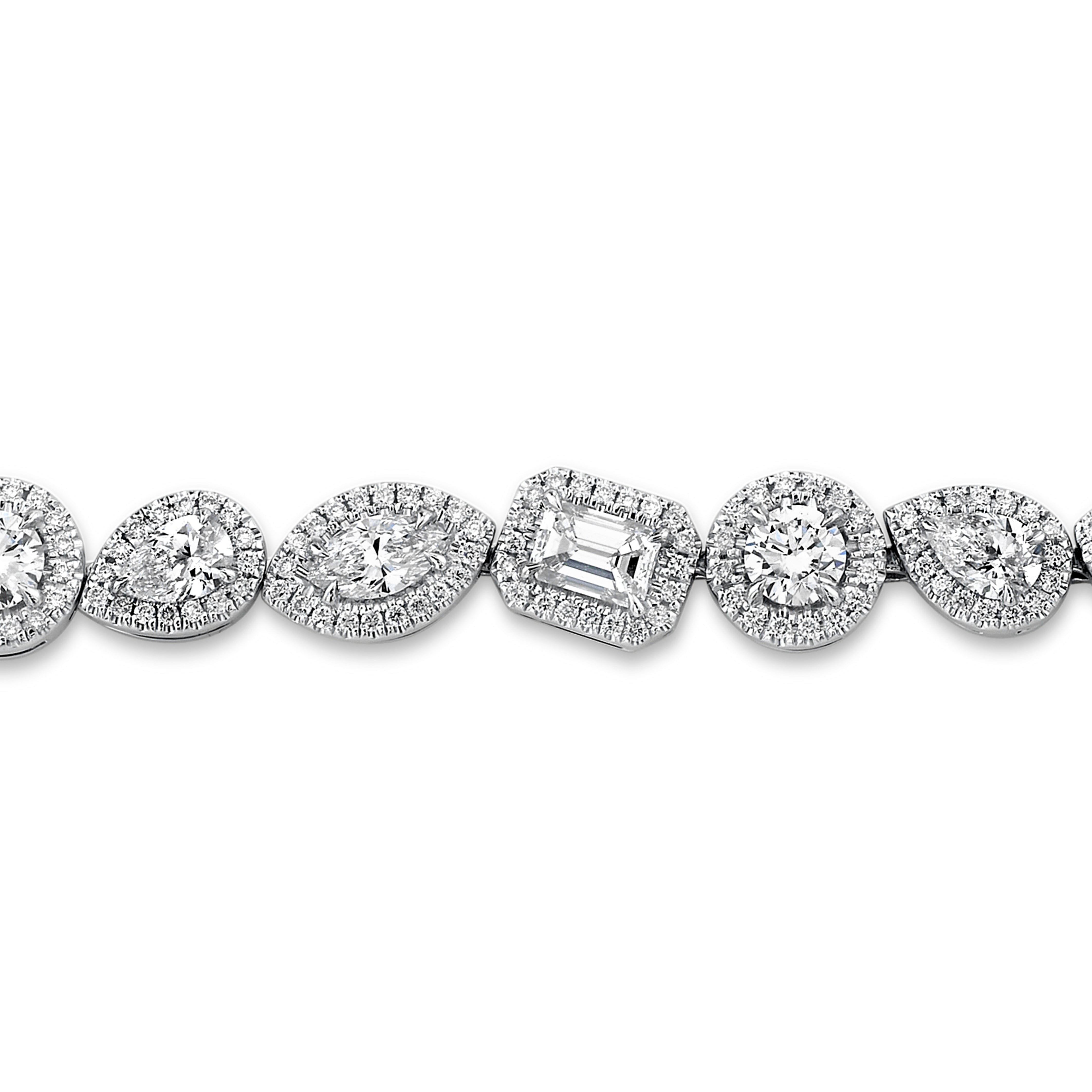 MICHAEL M Fashion Bracelets Montage Cluster Halo Tennis Bracelet