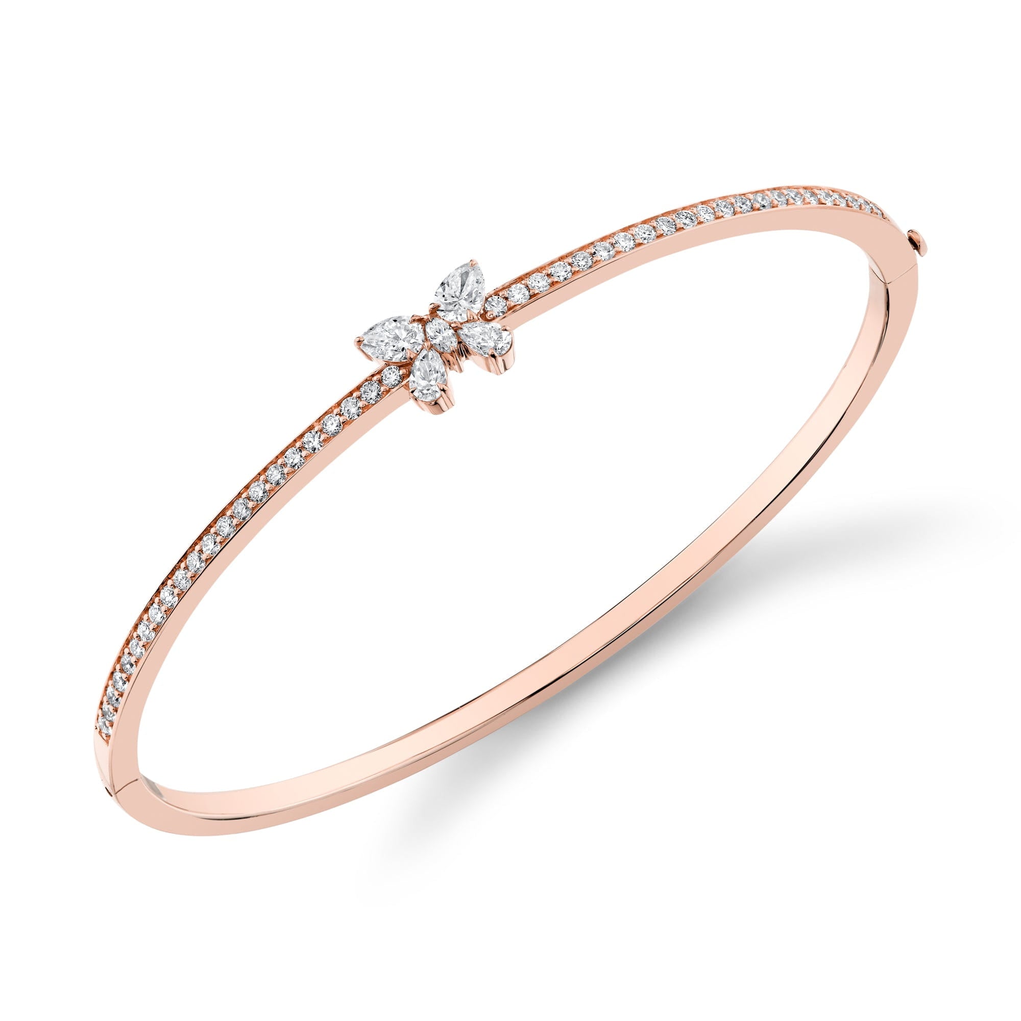 MICHAEL M Fashion Bracelets Montage Single Butterfly Bangle with Pavé