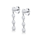 MICHAEL M Fashion Earrings 14K White Gold Bezel Petite Round Earrings ER414S