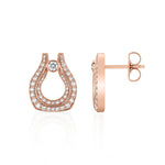 MICHAEL M Fashion Earrings 18K Rose Gold Europa Pavé Open Motif Earrings ER642