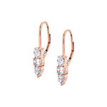 MICHAEL M Fashion Earrings 18K Rose Gold Montage 3 Drop Earrings ER614