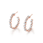 MICHAEL M Fashion Earrings 18K Rose Gold Montage Petite Hoop Earrings