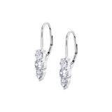 MICHAEL M Fashion Earrings 18K White Gold Montage 3 Drop Earrings