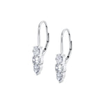 MICHAEL M Fashion Earrings 18K White Gold Montage 3 Drop Earrings ER614