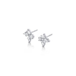 MICHAEL M Fashion Earrings 18K White Gold Montage Cluster Stud Earrings ER403