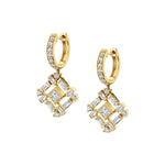 MICHAEL M Fashion Earrings 18K Yellow Gold Montage Baguette Drop Earrings ER607
